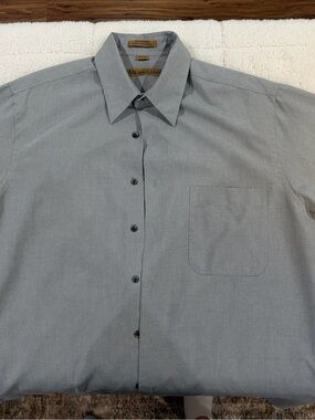 Milano Light Gray Men's Dress Shirt with Chest Pocket